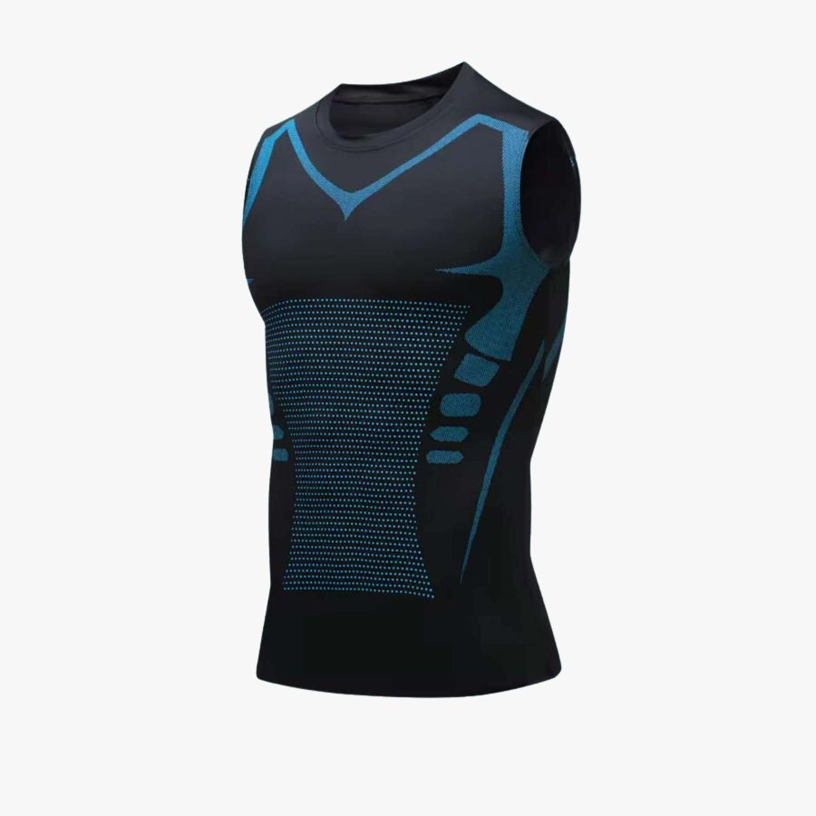 Bravorn FormVest™ noir, compression par zones sur le ventre, la poitrine et les flancs